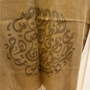 Chic Brown Scarf with Artistic Design